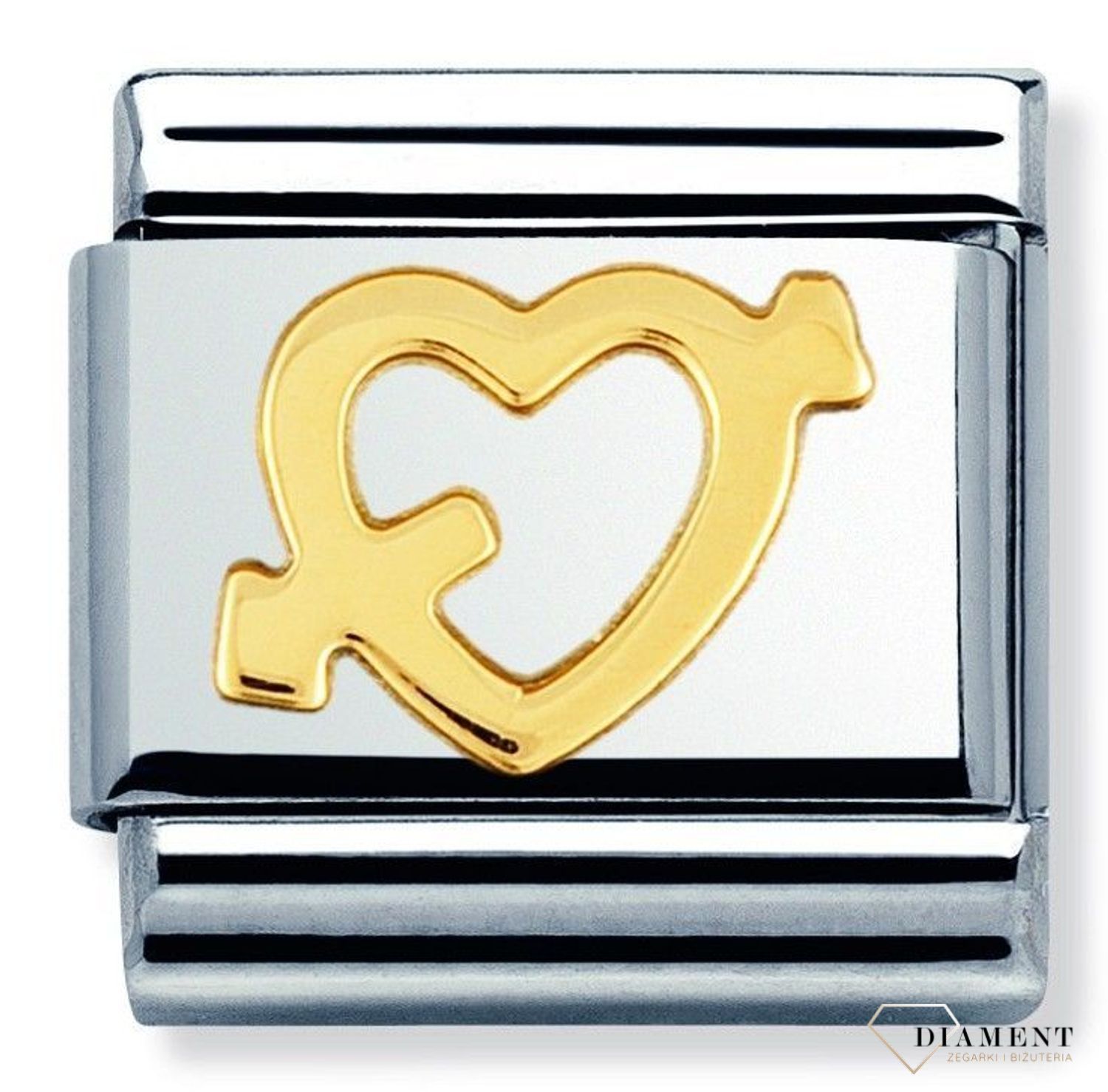 Nomination - Link 18K zawieszka złoto 'Serce ze strzałą' 030116 09 biżuteria nomination nomination zawieszki nomination baza.jpg